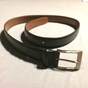 34" Black Leather Belt